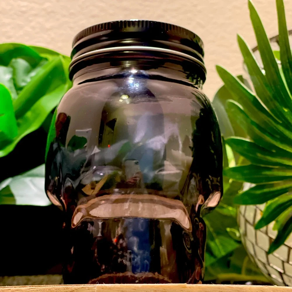 TARGET BULLSEYE BLACK SKULL GLASS JAR 1CT